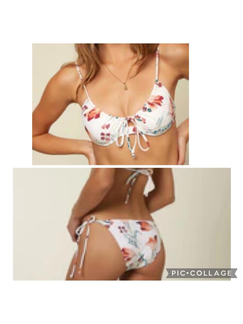 O’neill Bikini Sylvie Floral Bikini Vanilla Cream Floral Spring Break